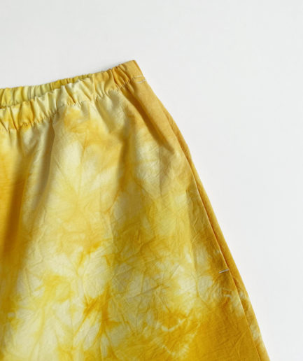 Curcuma tie and die cotton short