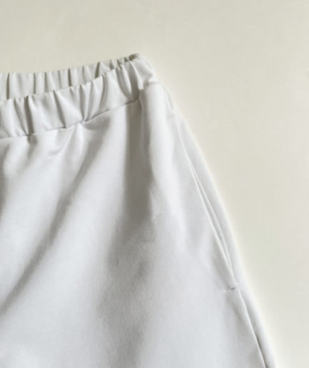 White organic jersey shorts