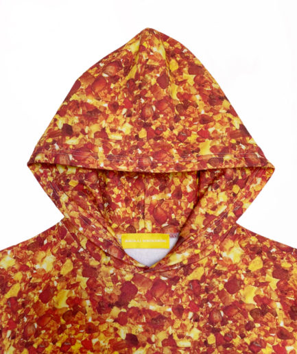 Amber allover printed jersey hoody