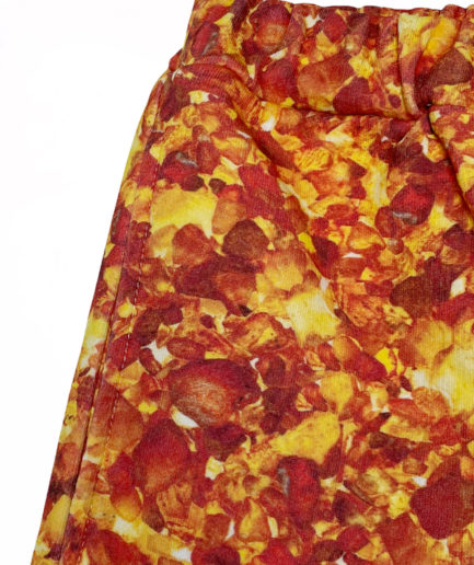 Allover amber printed jersey shorts