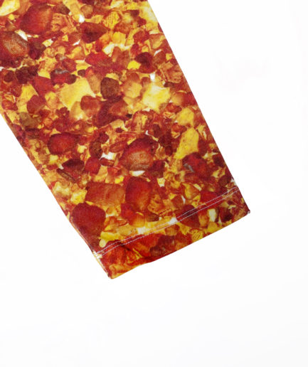 Allover amber printed jersey turtleneck