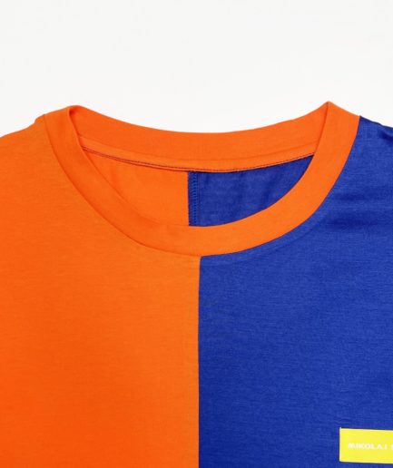 Bi color boxy jersey t-shirt