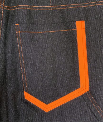 Cargo denim pants