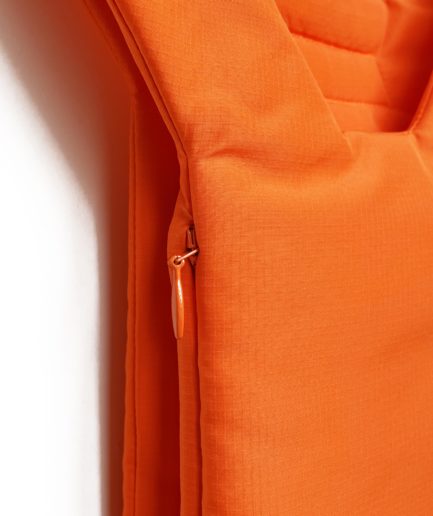 Orange puffer vest