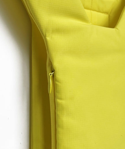Yellow puffer vest