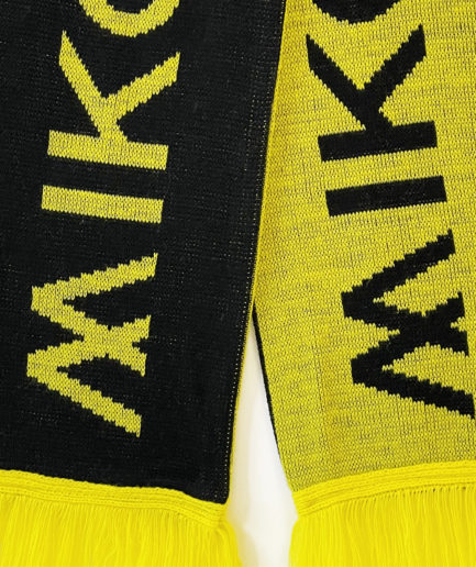 Supporter's black and yellow scarf